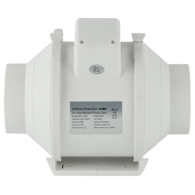 150mm 8 ιντσών Inline Duct Fan 240V πλαστικό AC εξαεριστικό ανεμιστήρα τοίχου