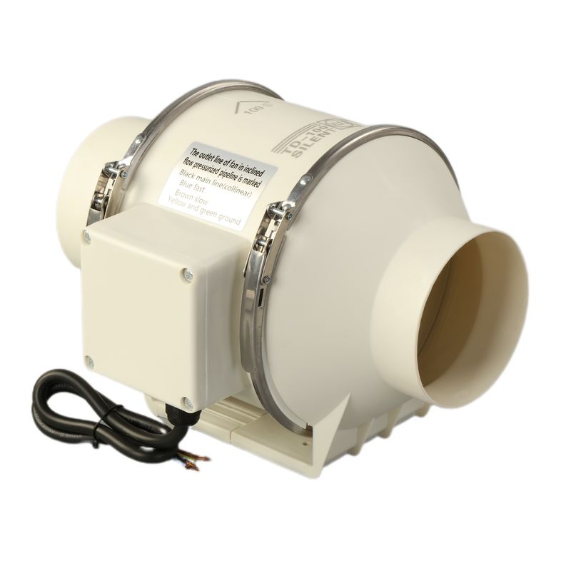 240V τάση λευκό πλαστικό οροφή Inline εξατμιστική μικτή ροή αγωγού εξαερισμού ανεμιστήρα
