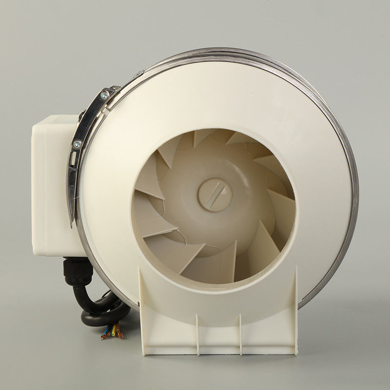 Λευκός 250mm 10 ιντσών Inline κανάλι φυγοκεντρικός ανεμιστήρας για θερμοκήπιο προσαρμοσμένη υποστήριξη