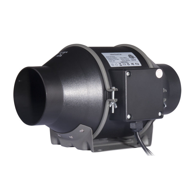 100~240V Χαμηλός θόρυβος 4 ιντσών 100mm In-line αγωγός ανεμιστήρας με ρυθμιστή ταχύτητας για υδροπονική εξαεριστική ανεμιστήρα