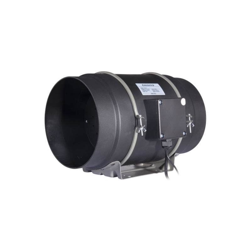 WiFi 8 ιντσών Slient Duct ανεμιστήρας με έξυπνο ρυθμιστή θερμοκρασίας και υγρασίας